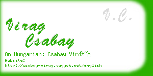 virag csabay business card